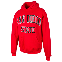 San Diego State Classic Pullover Sweatshirt-Red