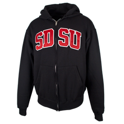 SDSU Classic Twill Zip Sweatshirt-Black