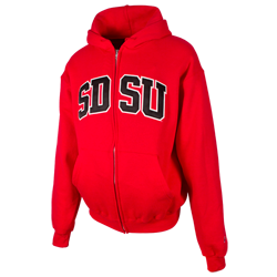 SDSU Classic Twill Zip Sweatshirt-Red