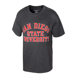 San Diego State University Classic Tee-Charcoal