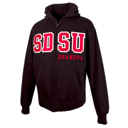 SDSU Grandpa Zip Sweatshirt-Black