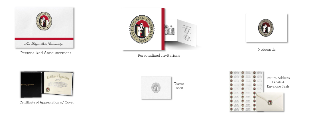 Personalized Announcements. Personalized Invitations. Notecards. Certificate of Appreciation w/ Cover. Tissue Inserts. Return Address Lables and Envelope Seals.