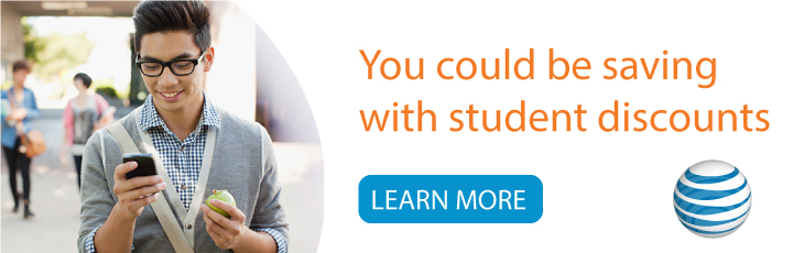 You could be saving with student discounts. Learn More. ATT.
